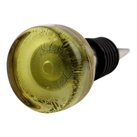 Lime Flat Drawer Glass Wine Stopper